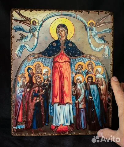 Икона "Покров Пресвятой Богородицы" Старение — красивый подарок