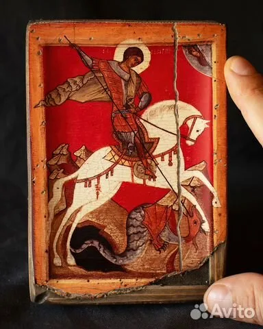 Икона деревянная. "Святой Георгий Победоносец" 15 — оригинальный подарок