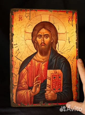 Подарочная икона "Христос Вседержитель" дерево, ручная работа