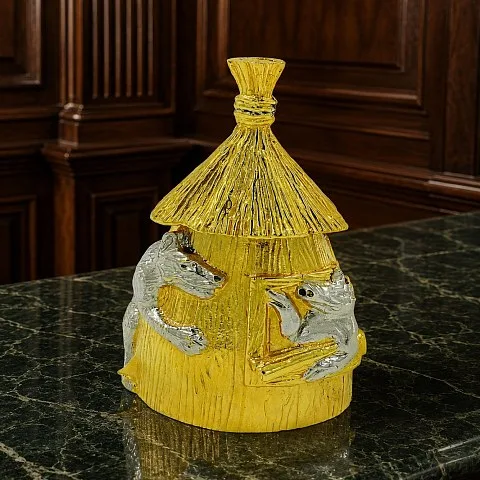 Колокольчик «Мой дом — моя крепость» с золочением — красивый подарок
