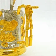 Подарочный латунный подстаканник «МЧС» — фотография 4