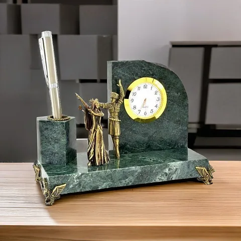 Подарочный настольный набор «Горец и горянка» с часами