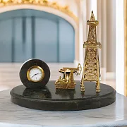 Ручная работа: Часы с нефтяной вышкой и качалкой — фотография 1