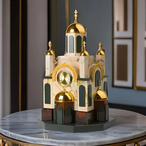 Часы «Храм на Крови» из яшмы в подарок