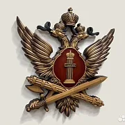 Герб ФСИН, резной из бука, 52×48 см — красивый подарок — фотография 2