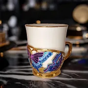На память: Красивая кофейная чашка "Бабочки" — фотография 1