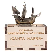 Бронзовая модель корабля «Санта-Мария», 1:350 — необычный подарок — фотография 7