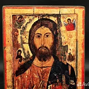 Икона "Христос Вседержитель" дерево, ручная работа — необычный подарок — фотография 7