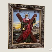 Святой Апостол Андрей икона резная из дерева — красивый подарок — фотография 2