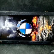 Нарды под стеклом «BMW» — красивый подарок — фотография 2