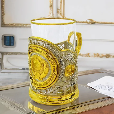 Бронзовый подстаканник «USSR» — оригинальный подарок