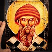 В подарок: Икона авторская "Св. Спиридон Тримифунтский" — фотография 2