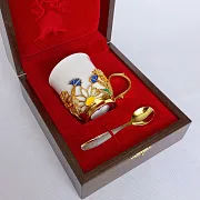Кофейная чашка "Павлин" — оригинальный подарок — фотография 3