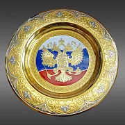 Сувенирная тарелка "Триколор". Златоуст — красивый подарок — фотография 3