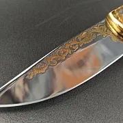 Складной нож «Тигр лежит» — оригинальный подарок — фотография 4
