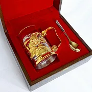 На память: Латунный подстаканник «Танки» — фотография 2